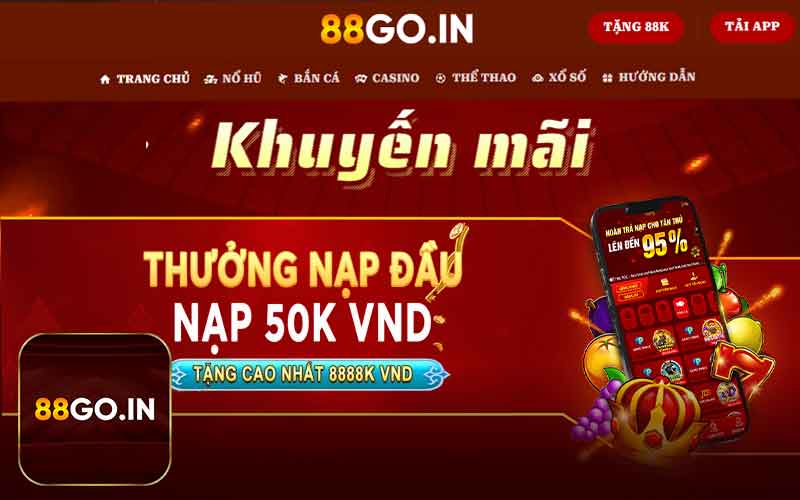 Chương trình khuyến mãi 88GO khi thực hiện nạp tiền